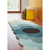 Orla Kiely Optical Flower Teal 061207 Designer Wool Rug - Rugs Of Beauty - 3