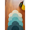 Orla Kiely Optical Flower Teal 061207 Designer Wool Rug - Rugs Of Beauty - 4
