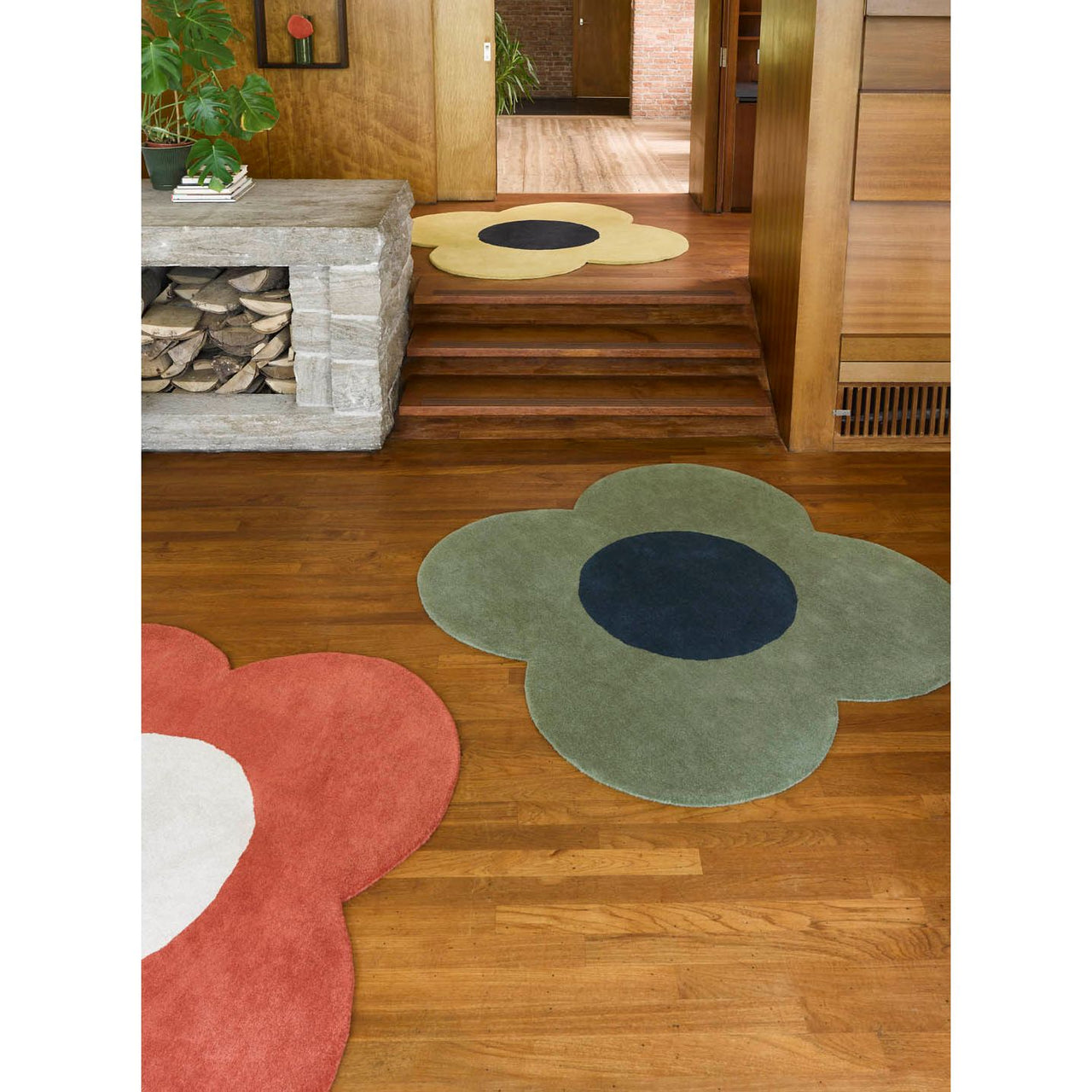 Orla Kiely Flower Forest 061307 Designer Wool Rug - Rugs Of Beauty - 2