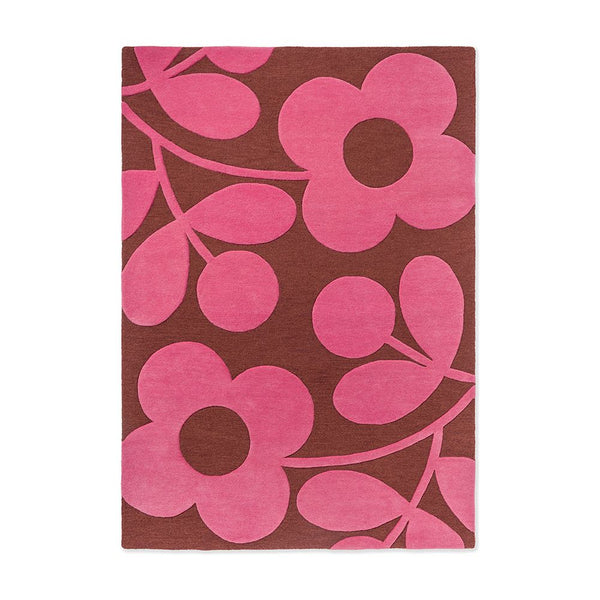 Orla Kiely Sprig Stem Paprika 063900 Designer Wool Rug - Rugs Of Beauty - 1