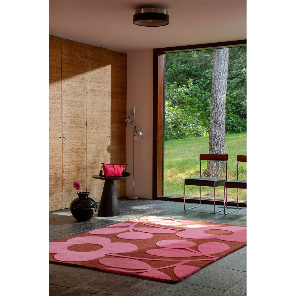 Orla Kiely Sprig Stem Paprika 063900 Designer Wool Rug - Rugs Of Beauty - 2