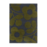 Orla Kiely Sprig Stem Marine 063908 Designer Wool Rug - Rugs Of Beauty - 1