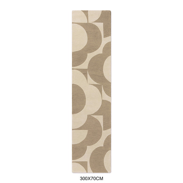 Orla Kiely Prism Flower Mushroom - Ecru 158009 Designer Wool Runner Rug - 3