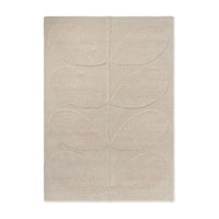 Orla Kiely Solid Stem Ecru 158309 Designer Wool Rug - Rugs Of Beauty - 1