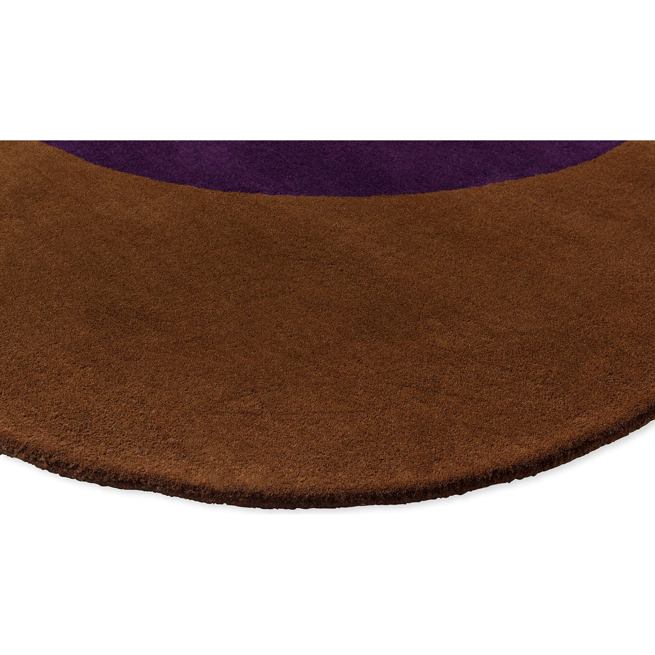 Orla Kiely Flower Spot Chestnut/Violet 158401 Designer Wool Rug - Rugs Of Beauty - 4