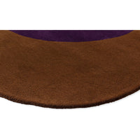 Orla Kiely Flower Spot Chestnut/Violet 158401 Designer Wool Rug - Rugs Of Beauty - 4