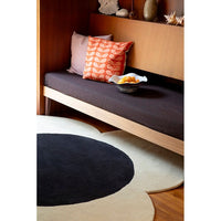 Orla Kiely Flower Spot Ecru/Black 158409 Designer Wool Rug - Rugs Of Beauty - 2