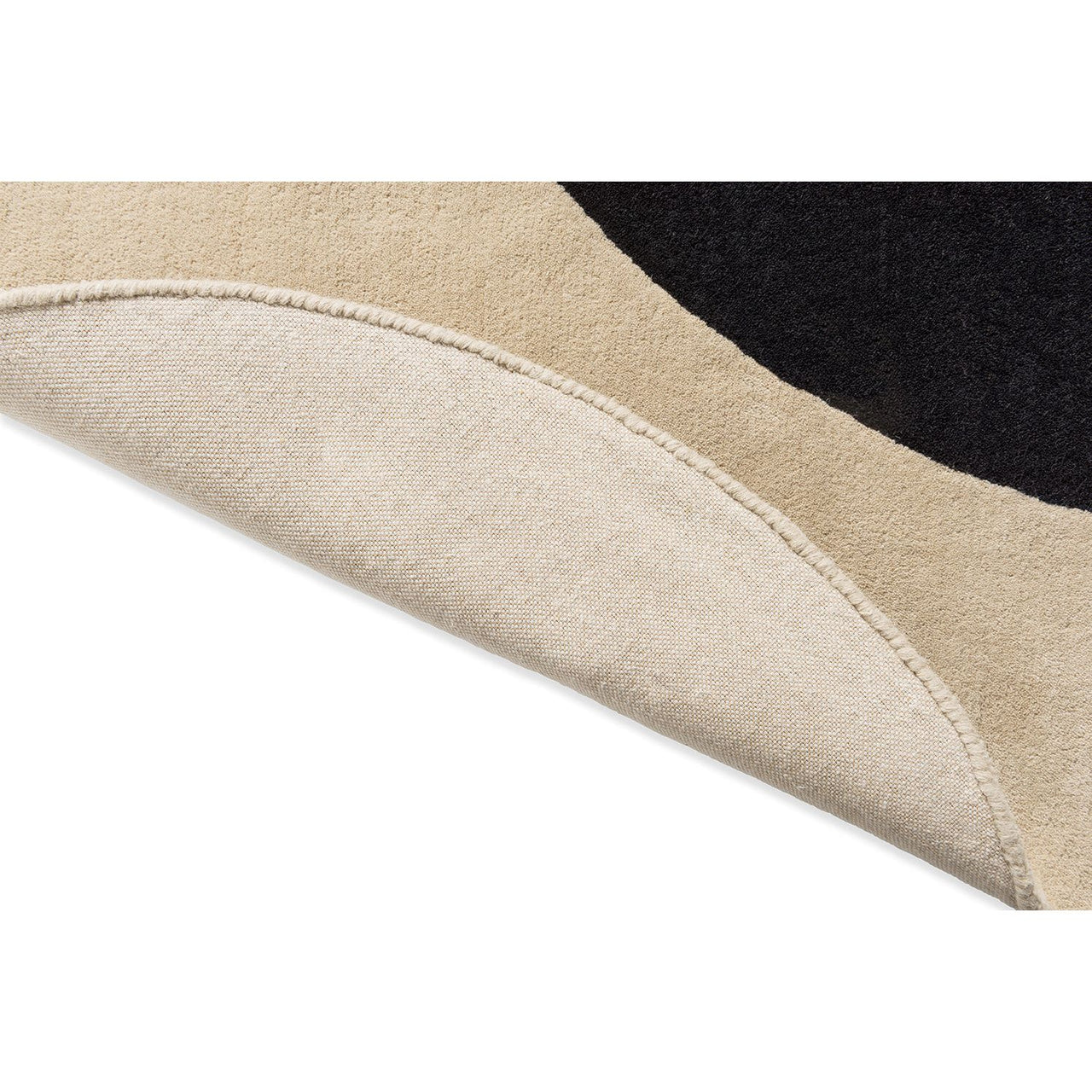 Orla Kiely Flower Spot Ecru/Black 158409 Designer Wool Rug - Rugs Of Beauty - 5