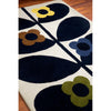 Orla Kiely Wild Rose Fawn 159605 Designer Wool Rug - Rugs Of Beauty - 3