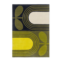 Orla Kiely Striped Tulip Seagrass 160307 Designer Wool Rug - Rugs Of Beauty - 1
