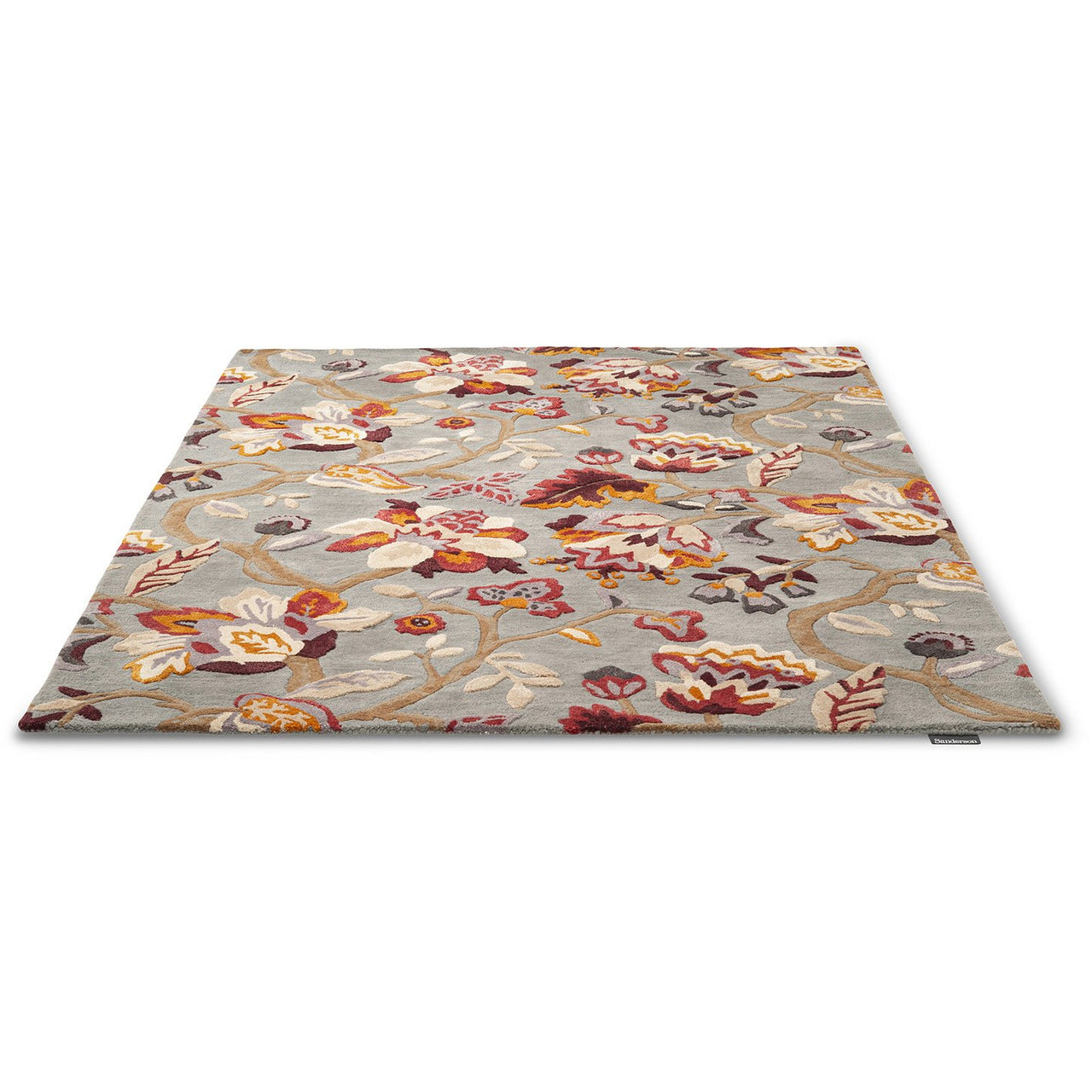 Sanderson Amanpuri Grey Plum 145104 Designer Wool Viscose Rug - Rugs Of Beauty - 2