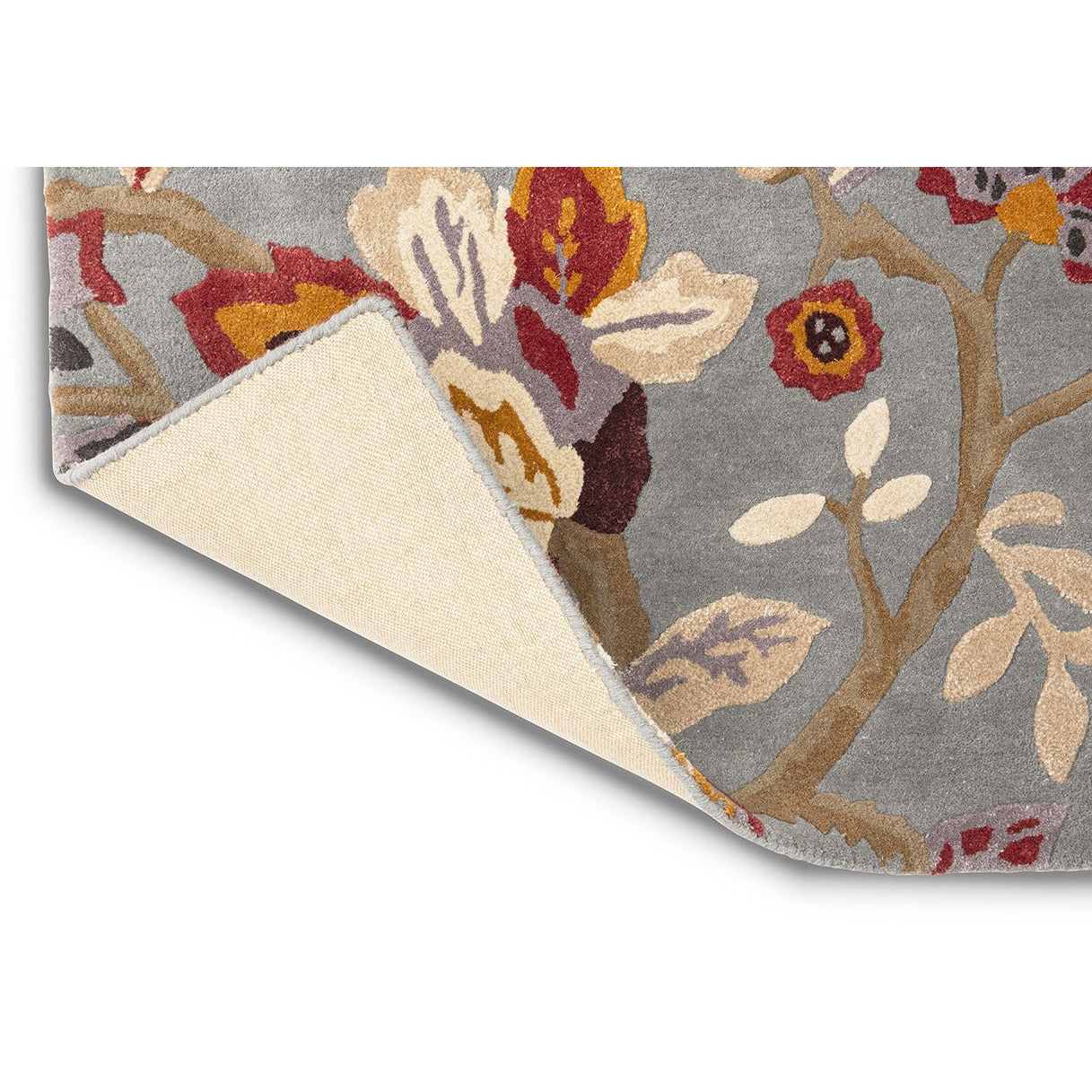 Sanderson Amanpuri Grey Plum 145104 Designer Wool Viscose Rug - Rugs Of Beauty - 4