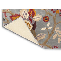 Sanderson Amanpuri Grey Plum 145104 Designer Wool Viscose Rug - Rugs Of Beauty - 4