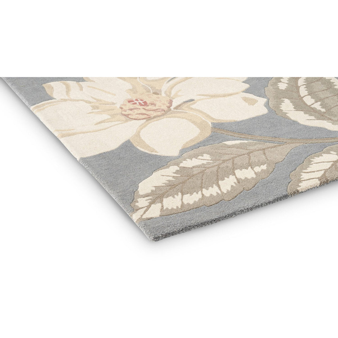 Sanderson Grandiflora Grey 145604 Designer Wool Rug - Rugs Of Beauty - 3