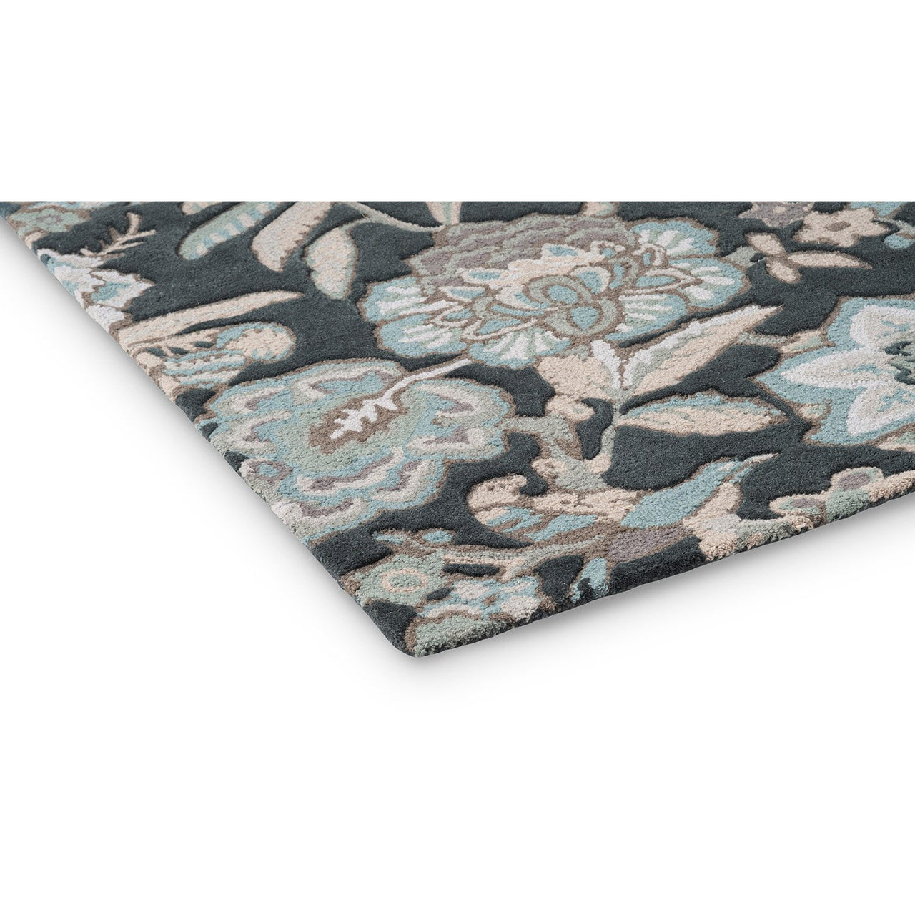 Sanderson Indra Charcoal 145804 Designer Wool Rug - Rugs Of Beauty - 5