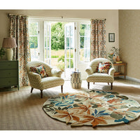 Sanderson Robin's Wood Russet Brown 146501 Round Designer Wool Rug - Rugs Of Beauty - 2