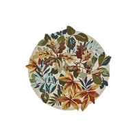 Sanderson Robin's Wood Russet Brown 146501 Round Designer Wool Rug - Rugs Of Beauty - 1