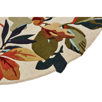 Sanderson Robin's Wood Russet Brown 146501 Round Designer Wool Rug - Rugs Of Beauty - 7