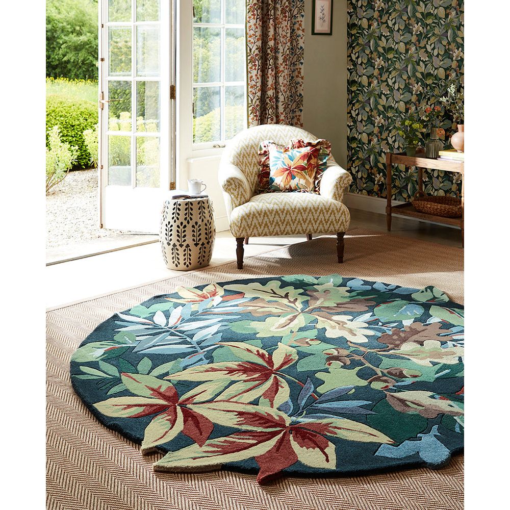 Sanderson Robin's Wood Forest Green 146508 Designer Wool Rug - Rugs Of Beauty - 10