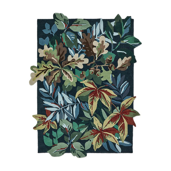 Sanderson Robin's Wood Forest Green 146508 Designer Wool Rug - Rugs Of Beauty - 1