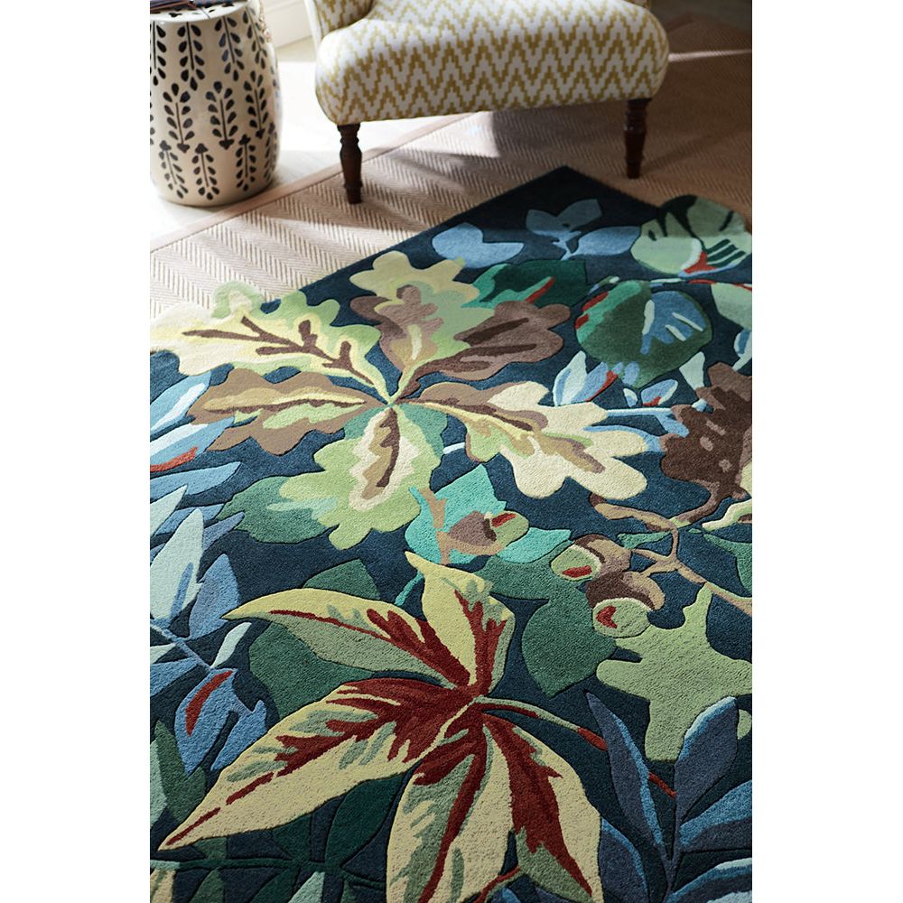 Sanderson Robin's Wood Forest Green 146508 Designer Wool Rug - Rugs Of Beauty - 4