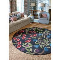 Sanderson Foraging Indigo 146618 Designer Wool Rug - Rugs Of Beauty - 10
