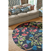 Sanderson Foraging Indigo Round 146618 Designer Wool Rug - Rugs Of Beauty - 4