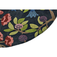 Sanderson Foraging Indigo Round 146618 Designer Wool Rug - Rugs Of Beauty - 7