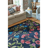 Sanderson Foraging Indigo 146618 Designer Wool Rug - Rugs Of Beauty - 4