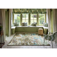 Sanderson Ancient Canopy Fawn/Olive Green 146701 Designer Wool / Viscose Rug - Rugs Of Beauty - 2