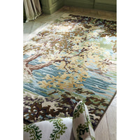Sanderson Ancient Canopy Fawn/Olive Green 146701 Designer Wool / Viscose Rug - Rugs Of Beauty - 3