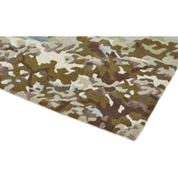 Sanderson Ancient Canopy Fawn/Olive Green 146701 Designer Wool / Viscose Rug - Rugs Of Beauty - 7