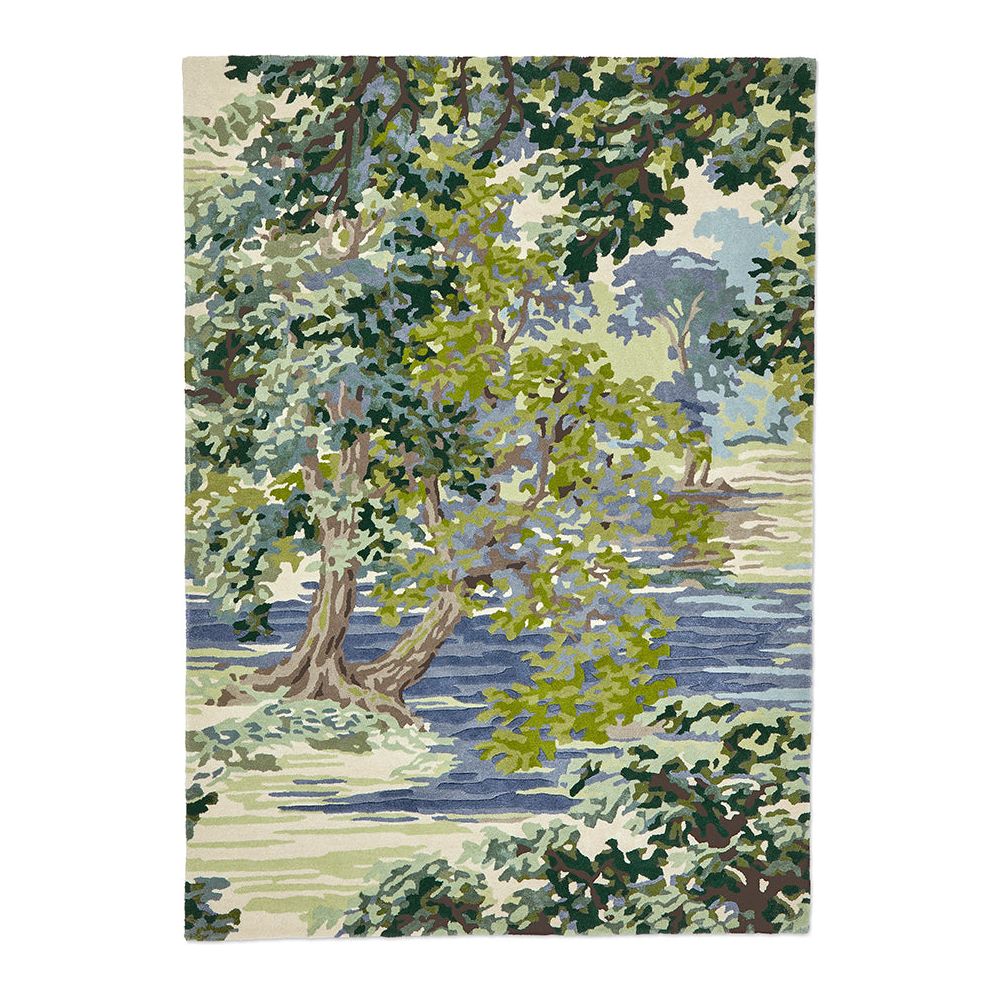 Sanderson Ancient Canopy Forest Green 146708 Designer Wool / Viscose Rug - Rugs Of Beauty - 1