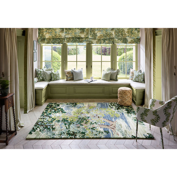 Sanderson Ancient Canopy Forest Green 146708 Designer Wool / Viscose Rug - Rugs Of Beauty - 3