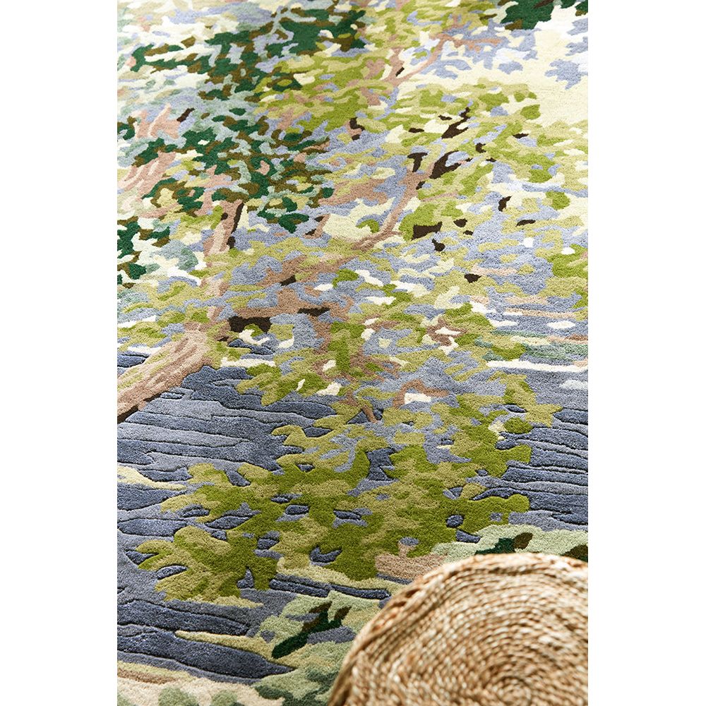 Sanderson Ancient Canopy Forest Green 146708 Designer Wool / Viscose Rug - Rugs Of Beauty - 5