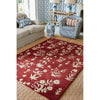 Sanderson Woodland Glade Damson Red 146800 Designer Wool Rug - Rugs Of Beauty - 3