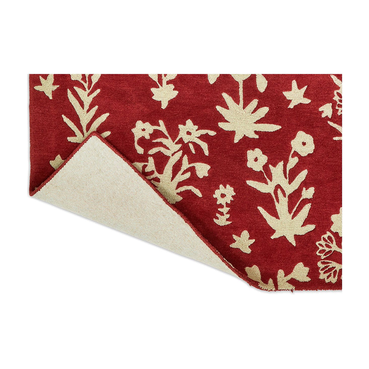 Sanderson Woodland Glade Damson Red 146800 Designer Wool Rug - Rugs Of Beauty - 8