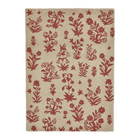 Sanderson Woodland Glade Linen/Russet Brown 146801 Designer Wool Rug - Rugs Of Beauty - 1