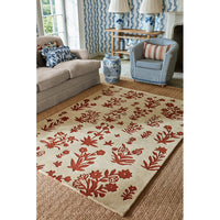 Sanderson Woodland Glade Linen/Russet Brown 146801 Designer Wool Rug - Rugs Of Beauty - 3