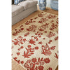 Sanderson Woodland Glade Linen/Russet Brown 146801 Designer Wool Rug - Rugs Of Beauty - 5