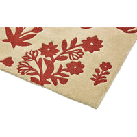 Sanderson Woodland Glade Linen/Russet Brown 146801 Designer Wool Rug - Rugs Of Beauty - 7
