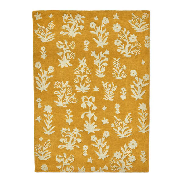 Sanderson Woodland Glade Gold 146806 Designer Wool Rug - Rugs Of Beauty - 1