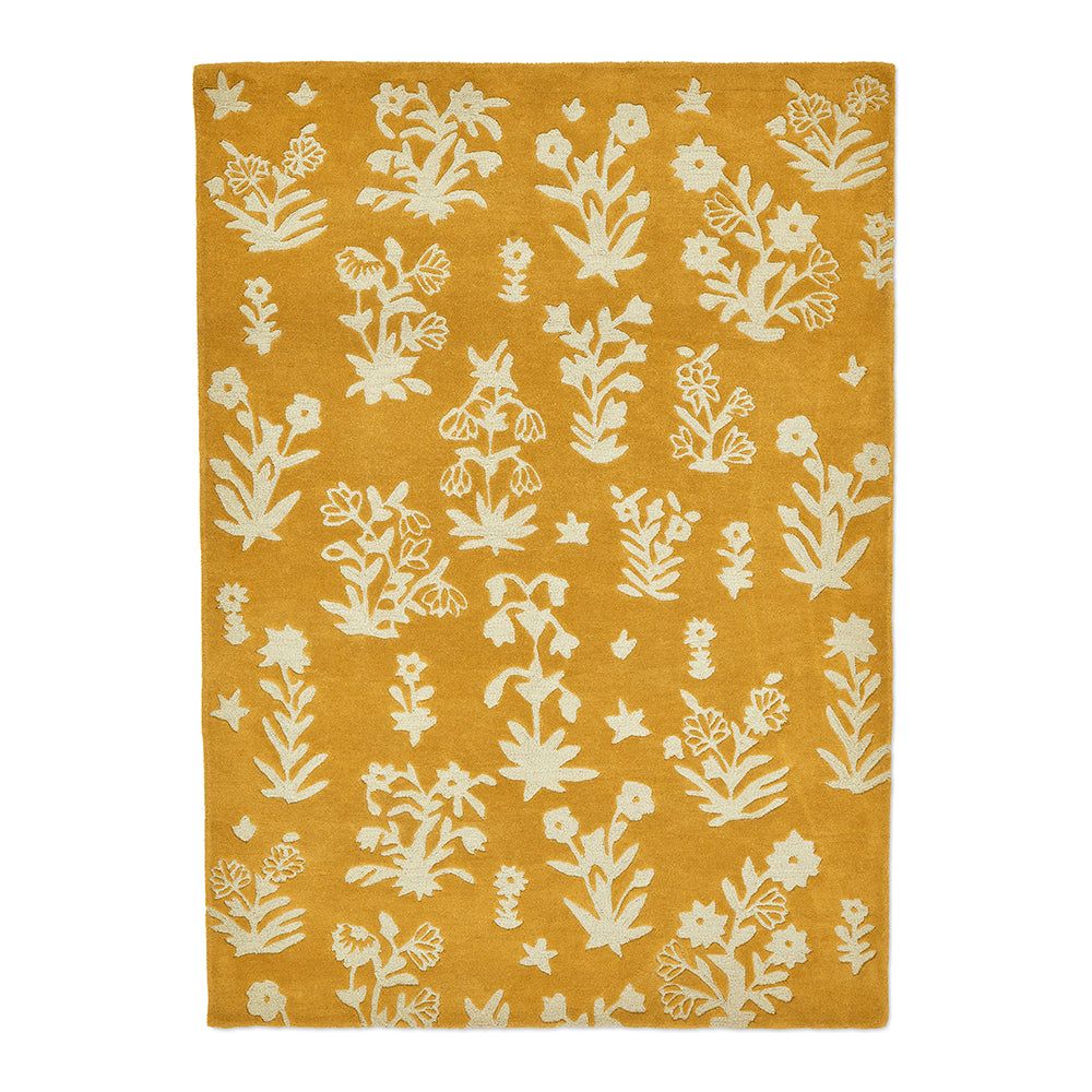 Sanderson Woodland Glade Gold 146806 Designer Wool Rug - Rugs Of Beauty - 1