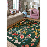 Sanderson Forest Of Dean Forest Green 146907 Designer Wool Rug - Rugs Of Beauty - 3