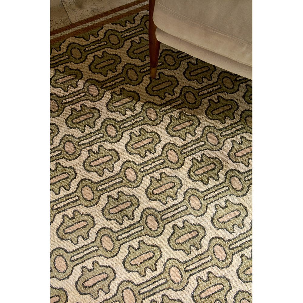 Sanderson Matmi Avocado 148107 Designer Pet / Wool Rug - 4