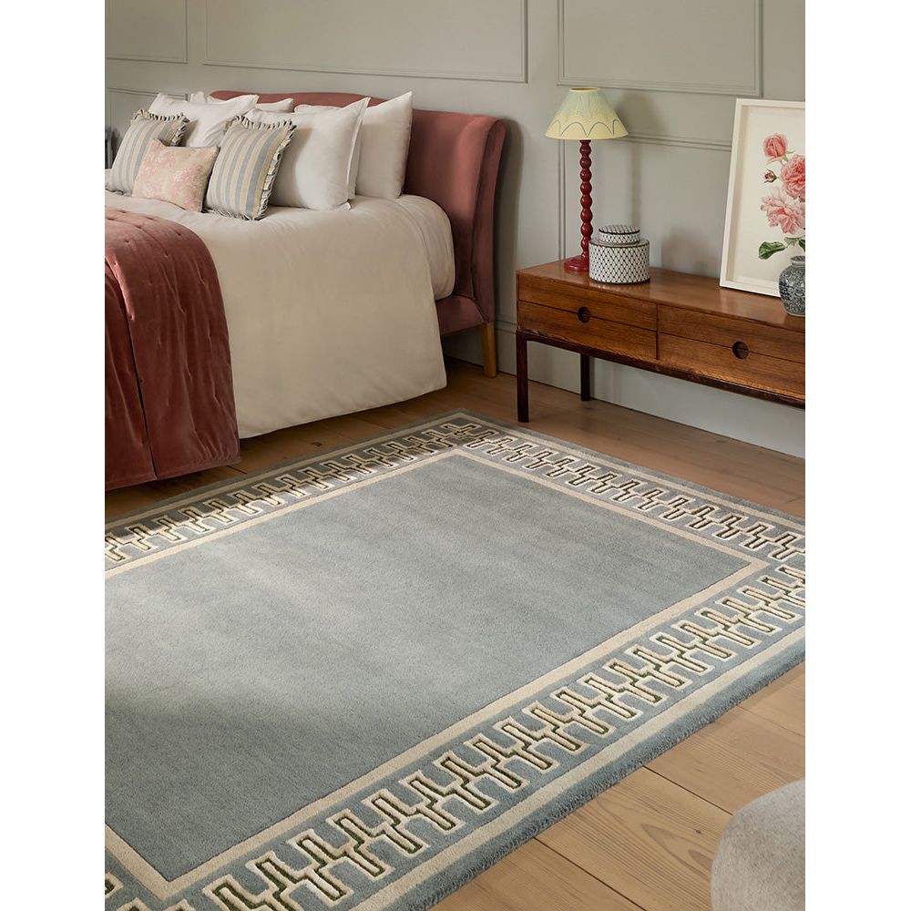 Sanderson Linnean Porcelain 148408 Designer Wool Viscose Rug - 3