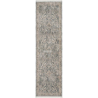 Long rectangular rug with a pattern