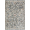 Patterned area rug with blue and beige colours