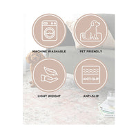 Tara 1721 Blush Pink Modern Machine Washable Round Rug - Rugs Of Beauty - 7