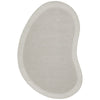 Aspley Light Silver Grey Modern Curved Wool Rug - Rugs Of Beauty - 1
